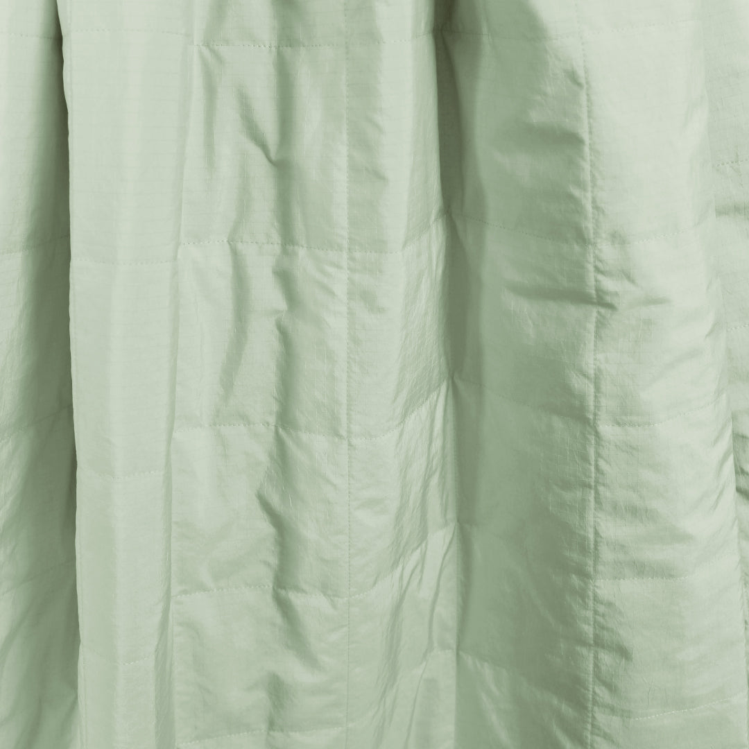 French water-resistant quilted windowpane jacketwear - celadon 1.25 yds
