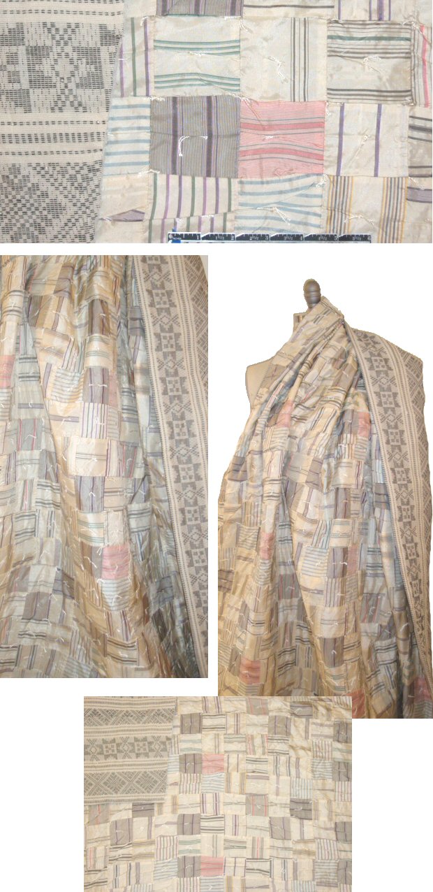 NY designer silk taffeta patchwork quilt jacketwear .75 yds