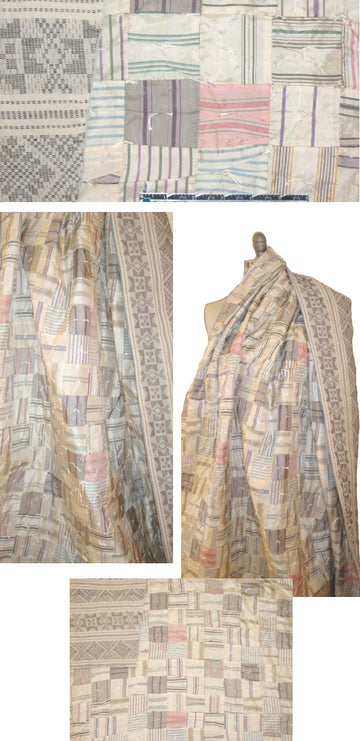 NY designer silk taffeta patchwork quilt jacketwear .75 yds