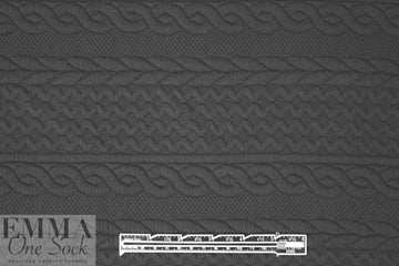quilted cable matelasse' knit - black