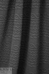 quilted cable matelasse' knit - black