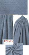 quilted cable matelasse' knit - denim 2 yd