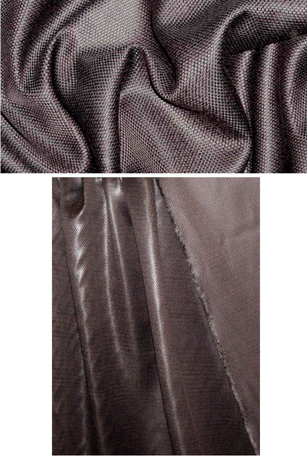 Italian super chic raffia-look dark chocolate suiting