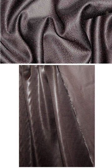 Italian super chic raffia-look dark chocolate suiting