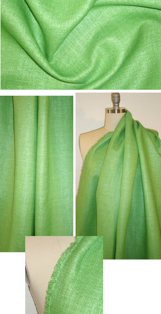 Italian super chic raffia suiting - lime 1.25 yds