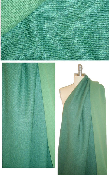 Italian raffia-texture cotton blend sweater knit - jade