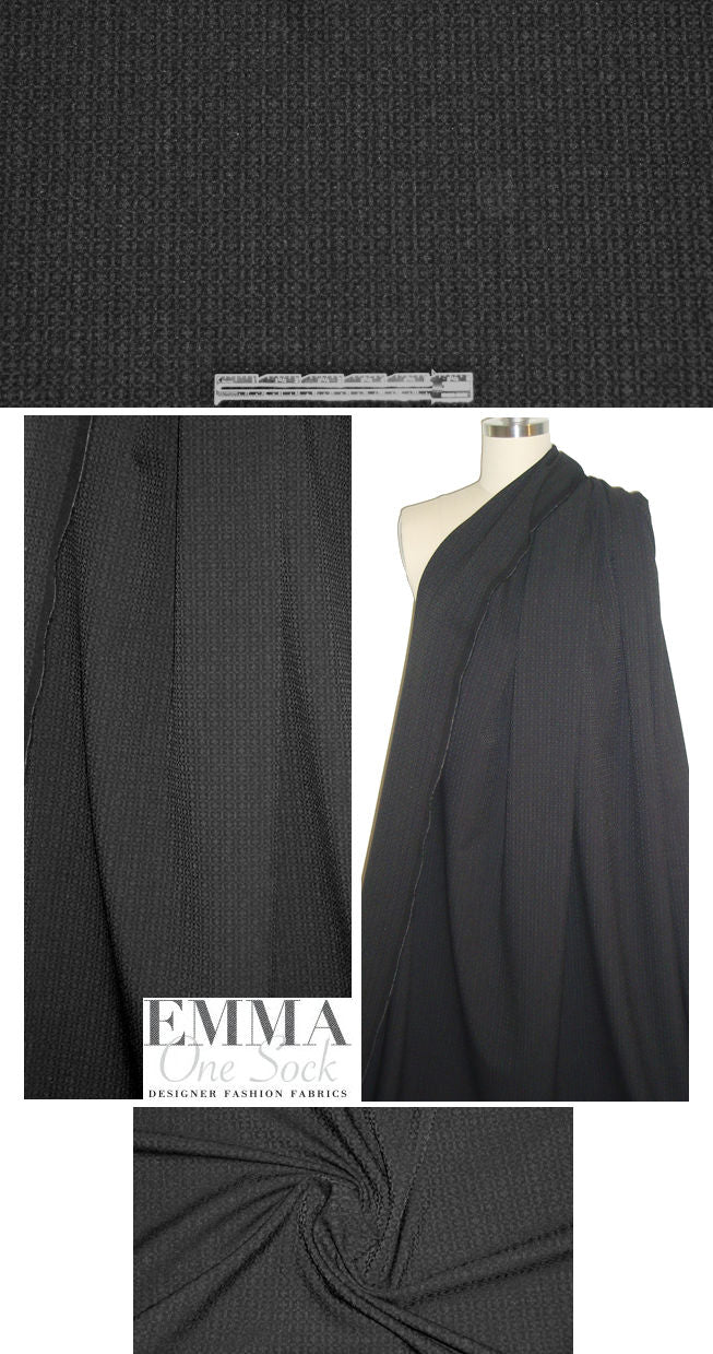 Rag & B0ne black/black jacquard graphic stretch woven 1.125 yds
