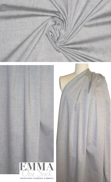 Rag & B0ne cotton chambray shirting - gray 2 yds