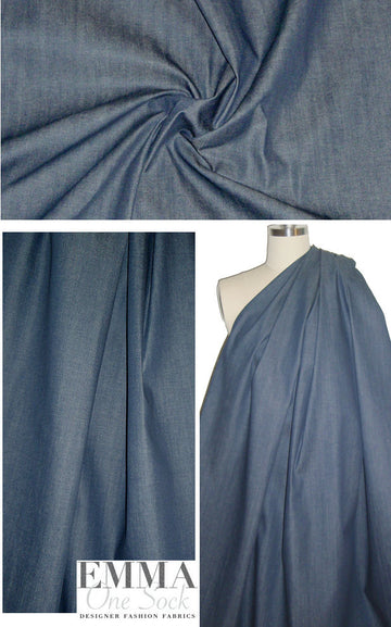 Rag & B0ne medium blue heavy stretch denim 1.875 yds