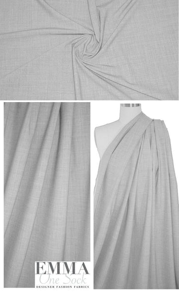 Rag & B0ne stretch wool woven - cool gray crosshatch 1.5 yd
