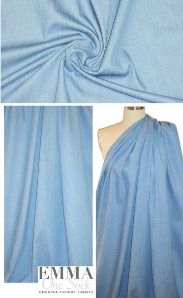Rag & B0ne light blue stretch denim .875 yds