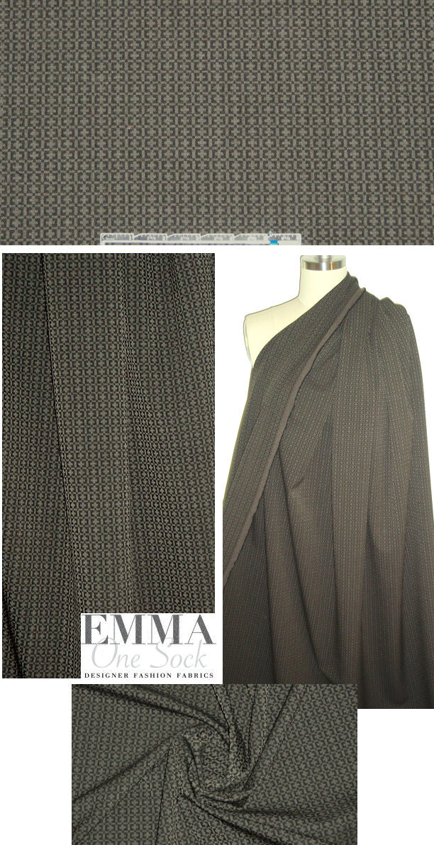 Rag & B0ne loden/black jacquard graphic stretch woven 1.75 yd