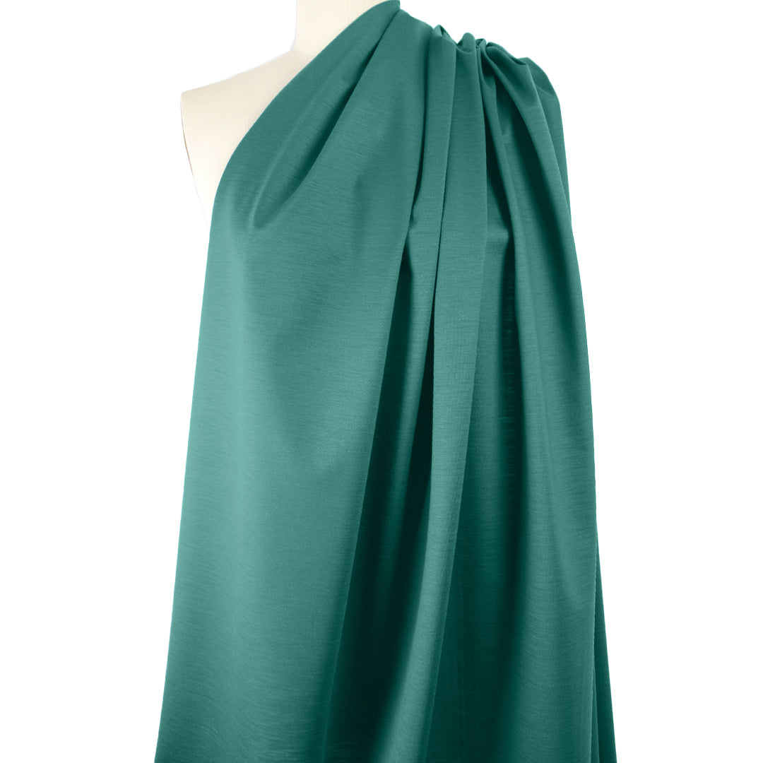 Lor0 Piana merino wool rainwear - teal green .5 yds