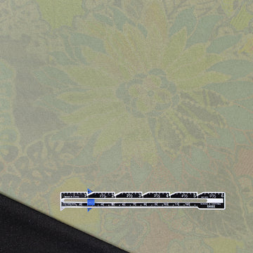 Herme5 stylized floral reversible lustrous vertical stretch taffeta 1.5 yds