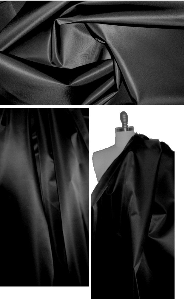 Italian microfiber rainwear - black 2 yd