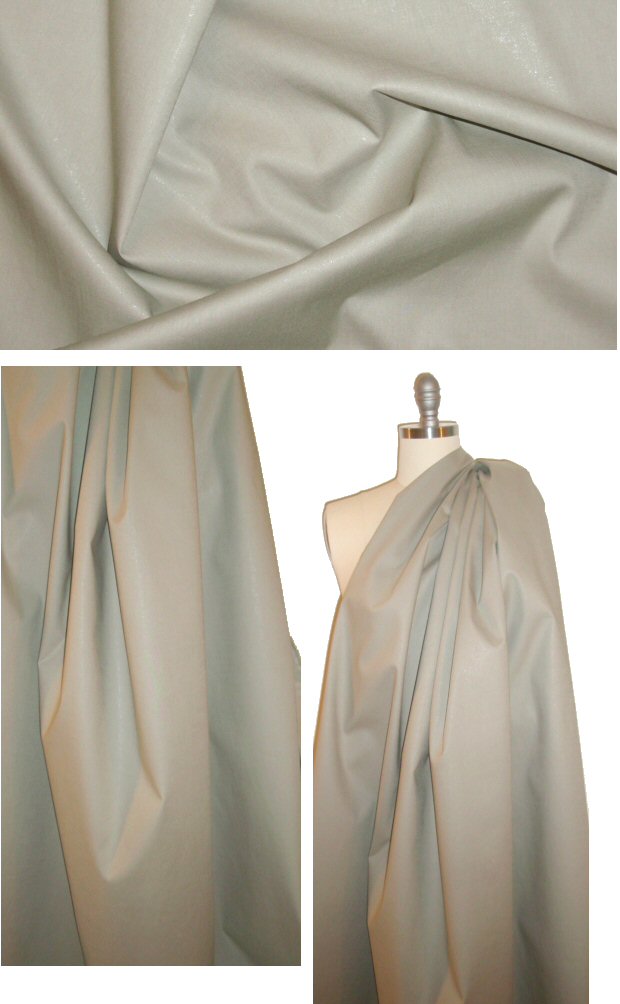 Italian khaki gray cotton blend rainwear