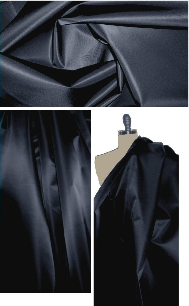 Italian microfiber rainwear - dark navy 2 yd