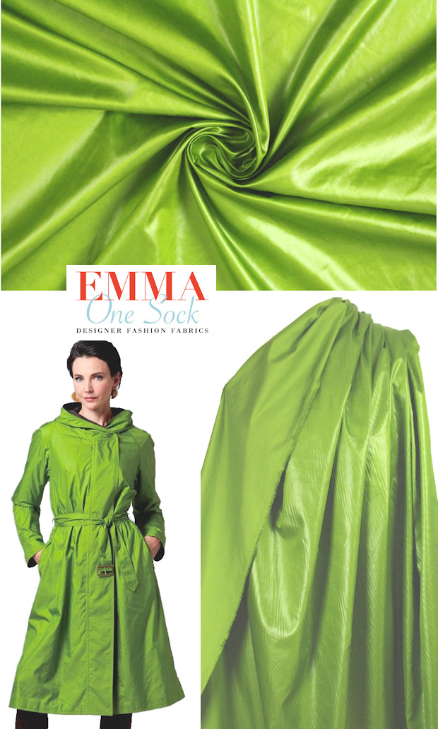 Japanese nylon microfiber rainwear - lime