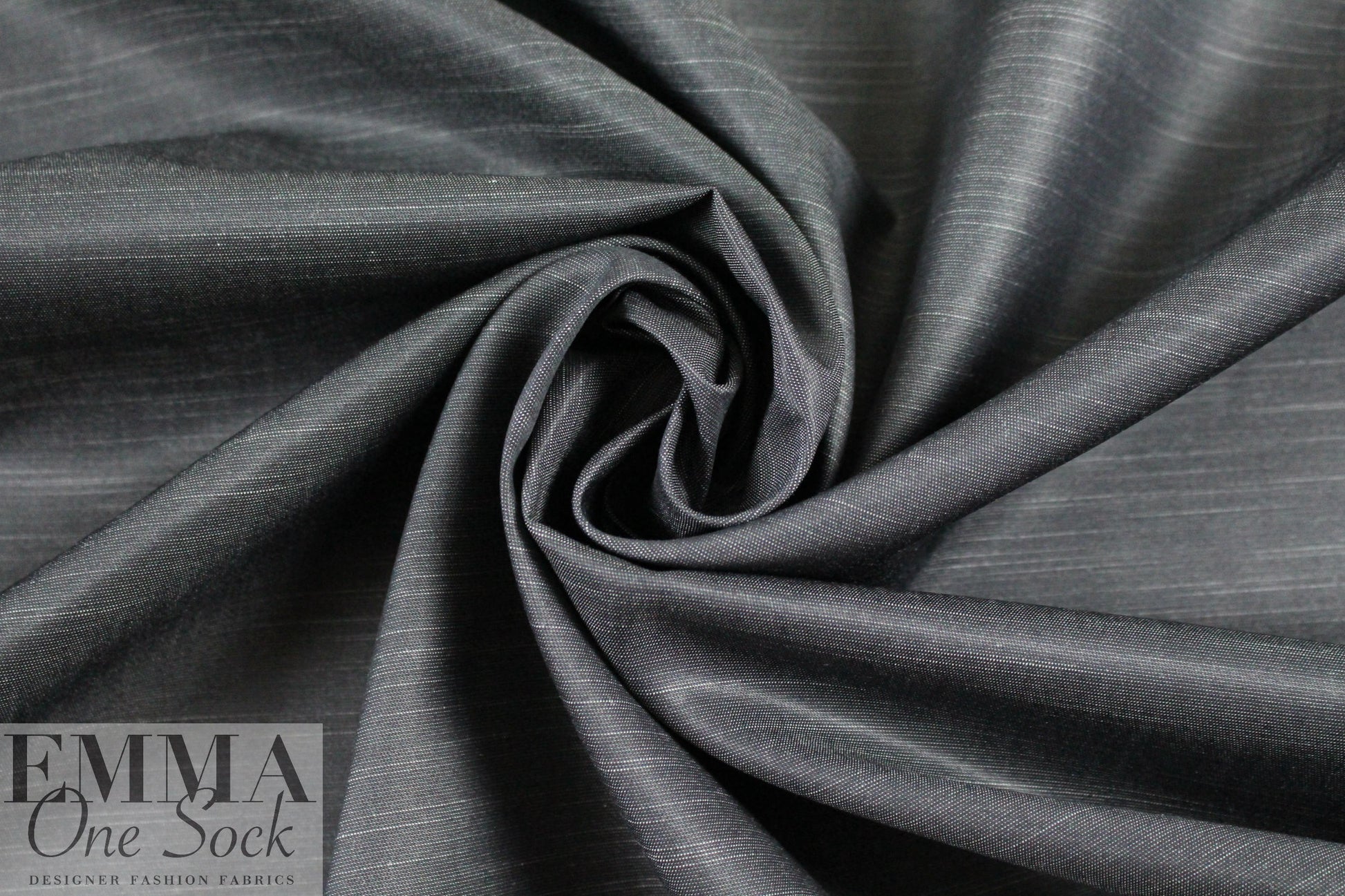 Italian blue with slubs treated cotton rainwear 2.75 yd