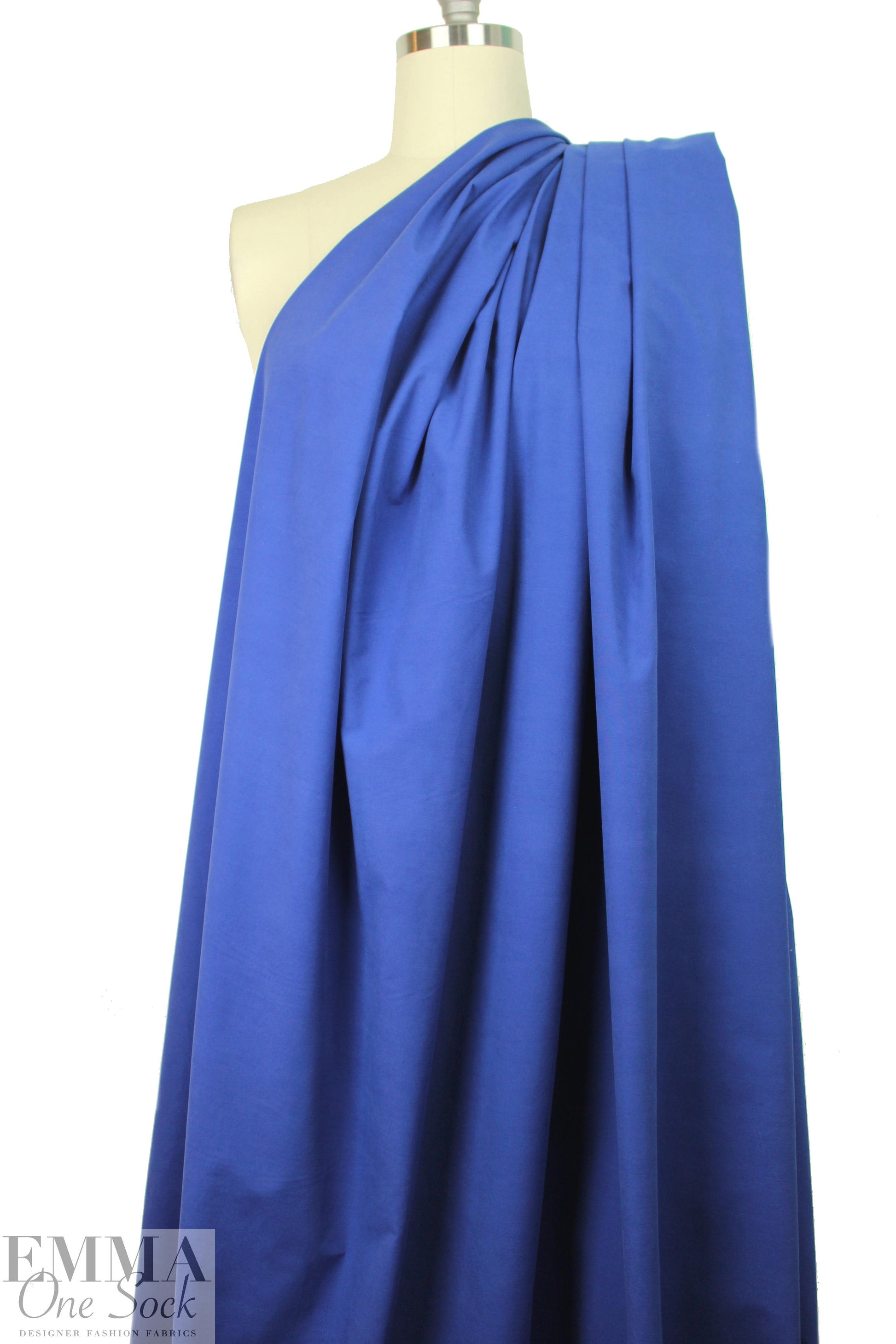 NY designer royal blue cotton rainwear