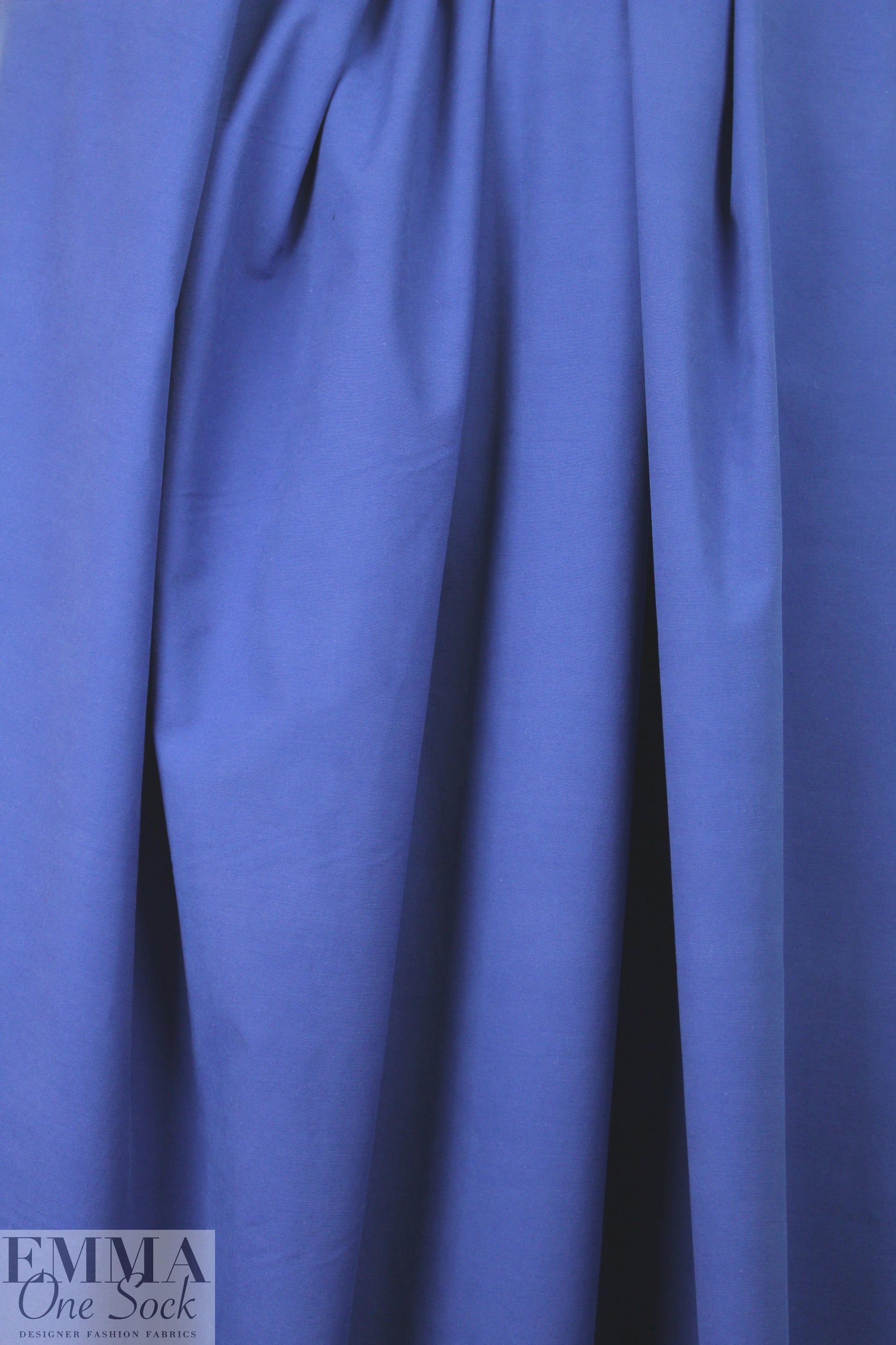 NY designer royal blue cotton rainwear