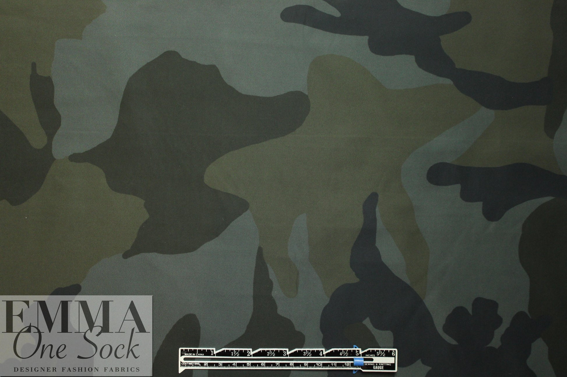 NY designer microfiber rainwear - camouflage 2 yds