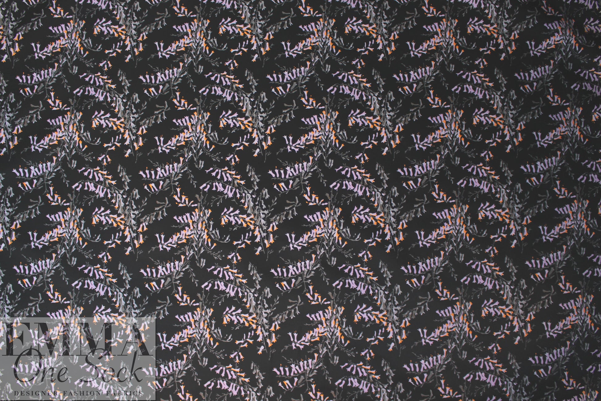 Italian microfiber printed rainwear - lav/tangerine floral