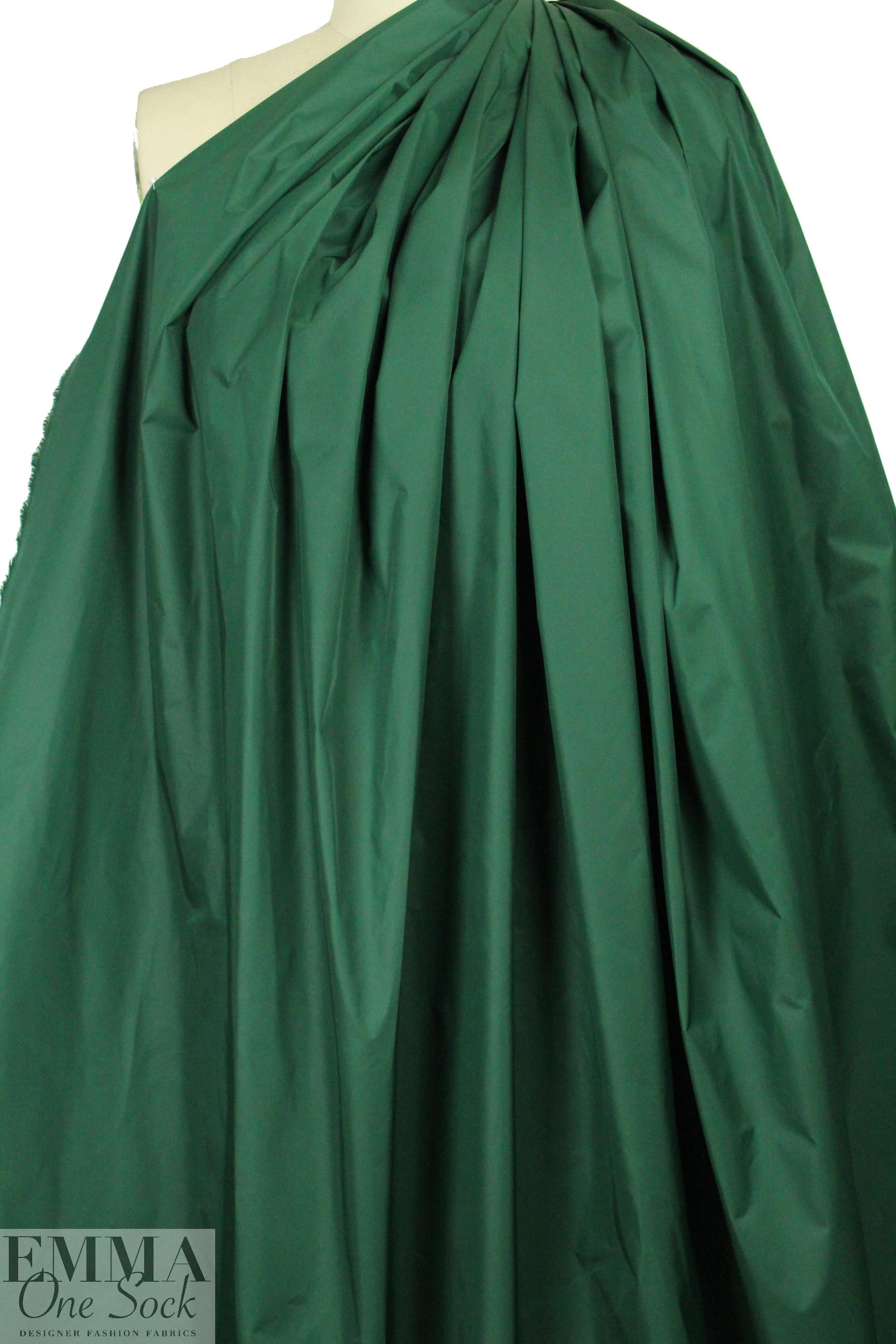 NY designer nylon rainwear - forest green .875 yds