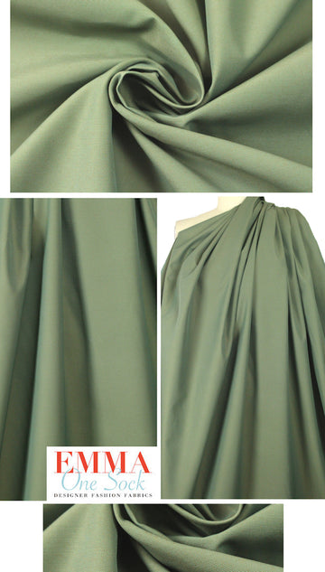 Italian two-tone yarn dyed rainwear - bay leaf