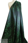 NY designer water resistant emerald rose jacquard