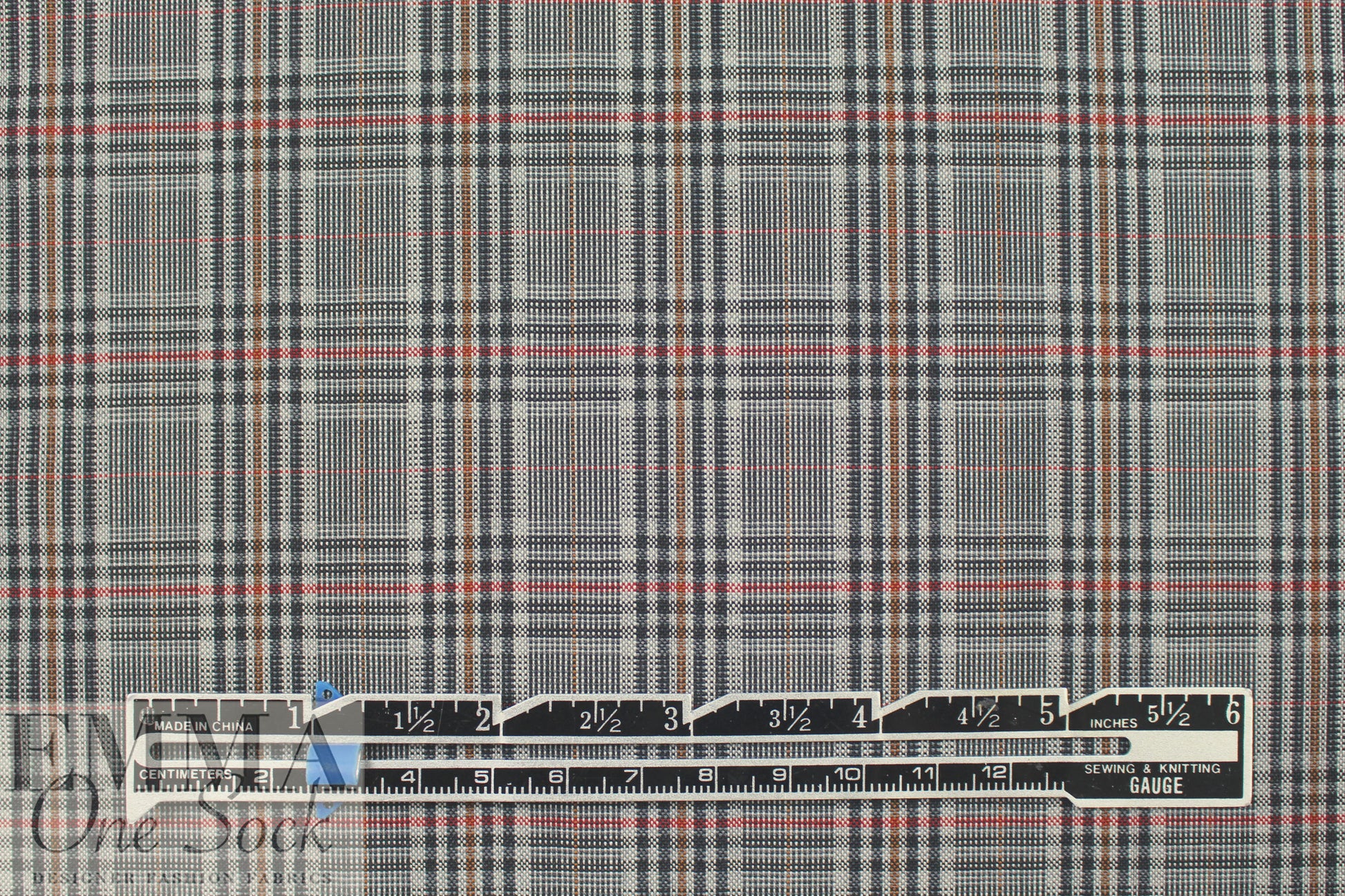 NY designer water resistant wool plaid woven
