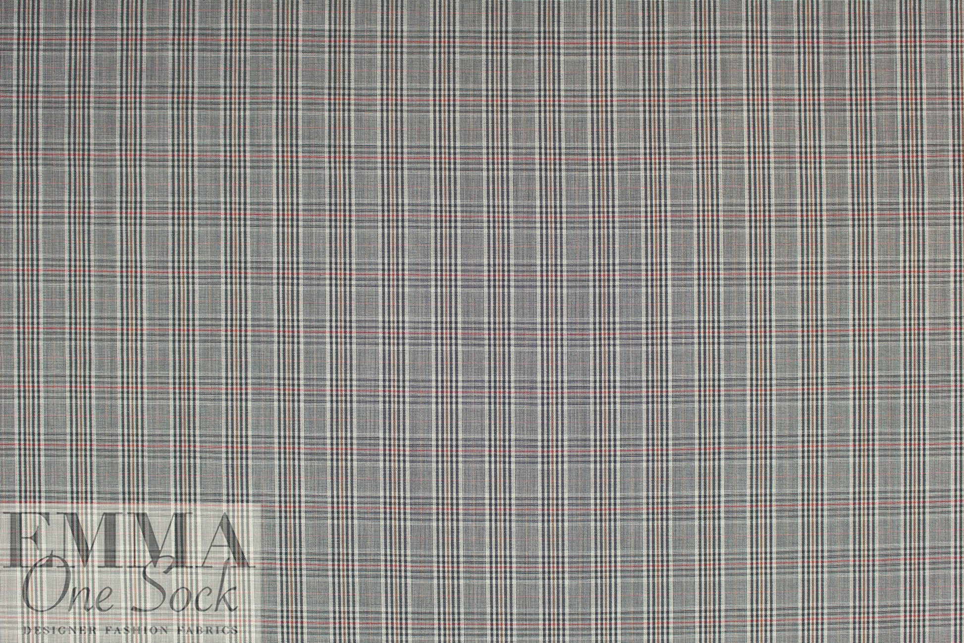 NY designer water resistant wool plaid woven
