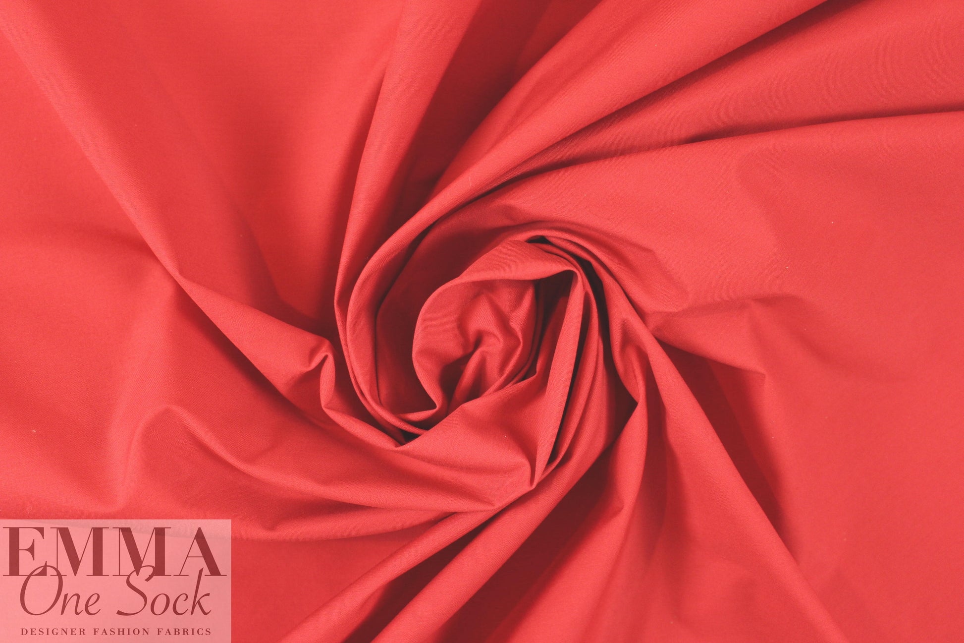 NY designer primary red cotton rainwear 2.125 yd