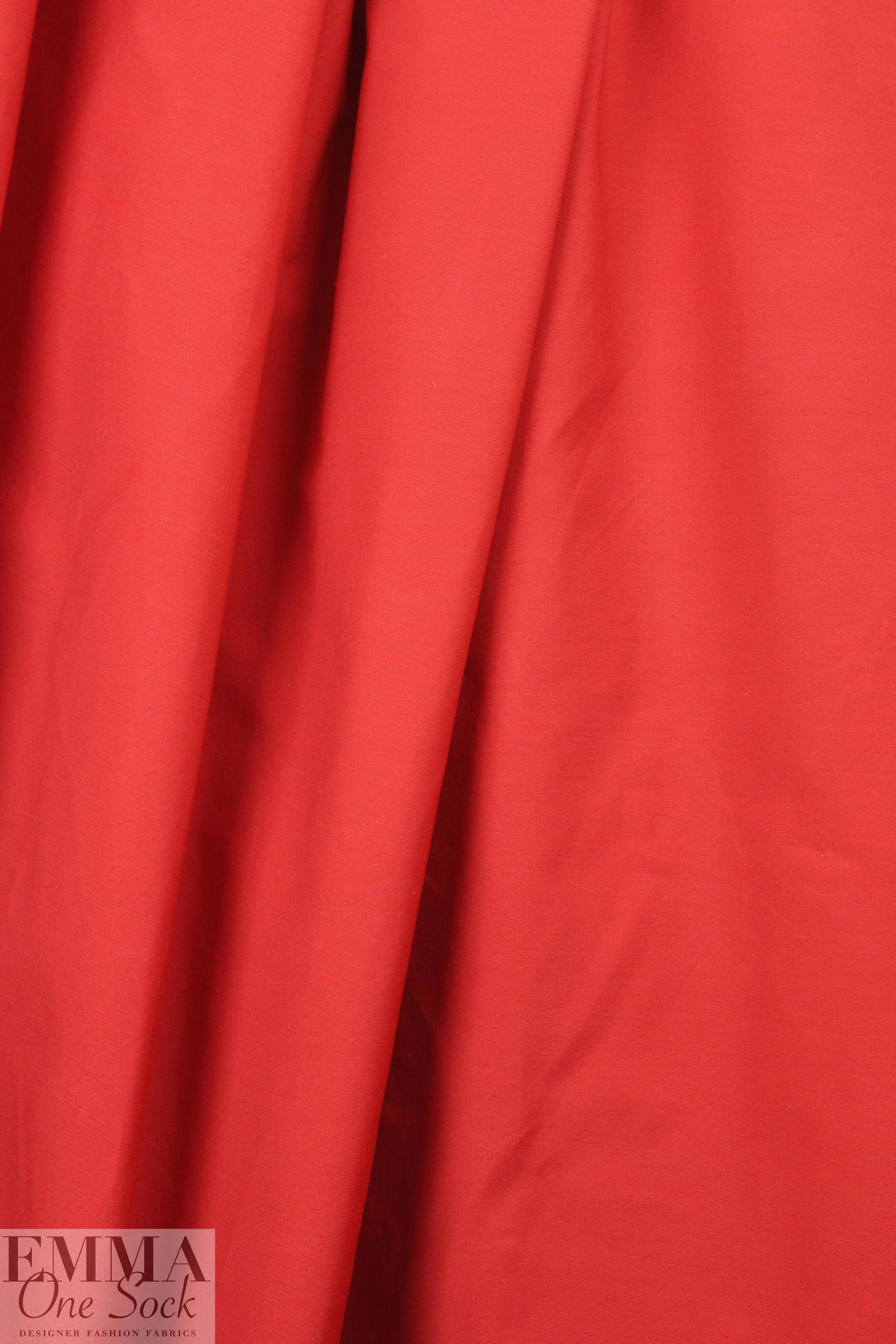 NY designer primary red cotton rainwear 2.125 yd