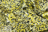 Italian mosaic jacquard laminated rainwear - gold/black 2.5 yd