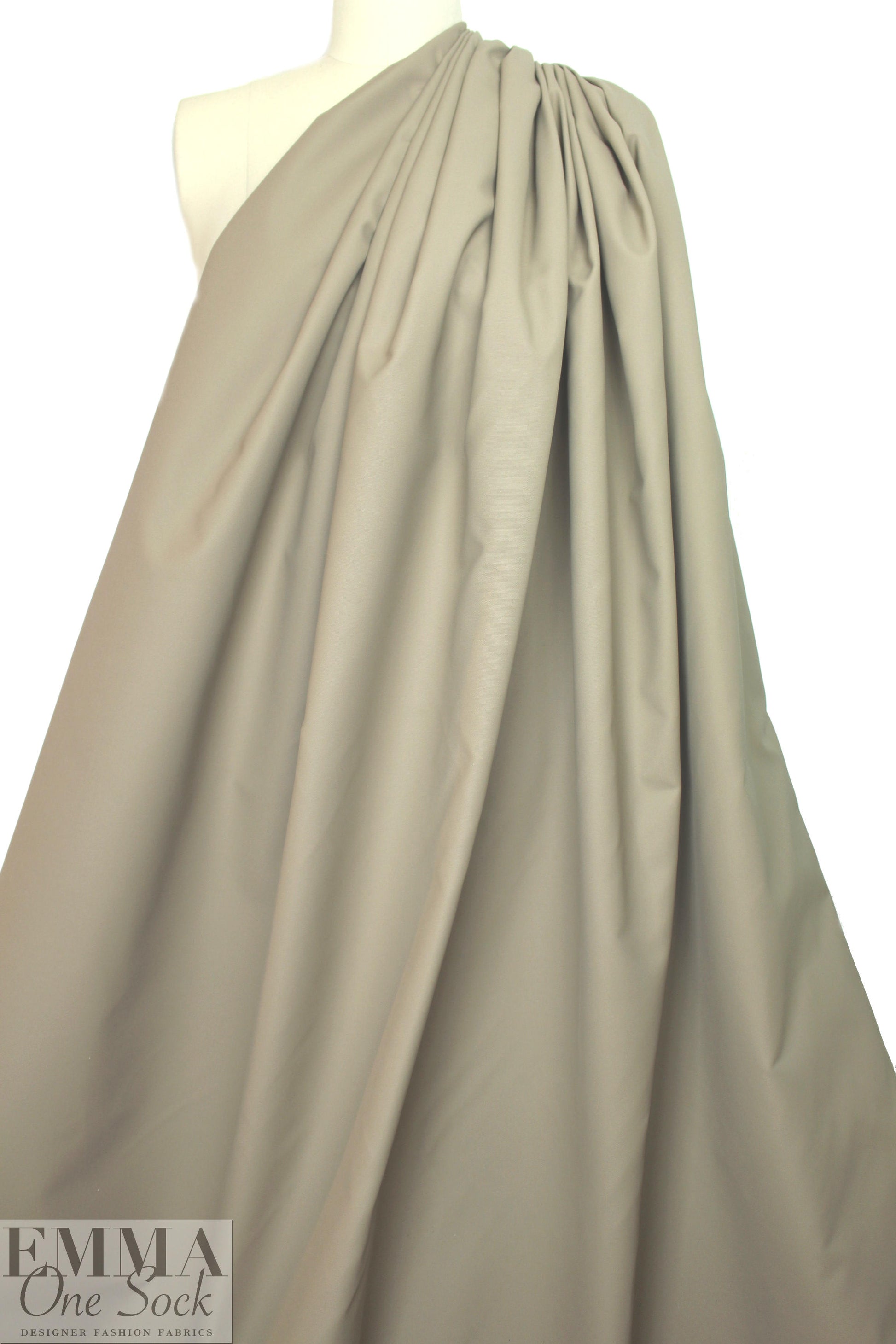 famous designer microfiber rainwear - taupe 5 yds