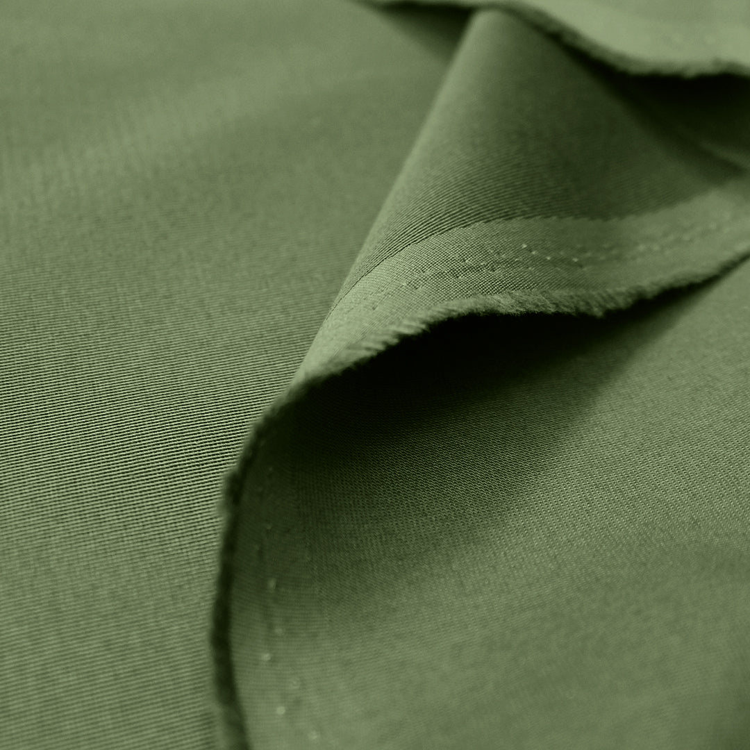 French cotton twill rainwear - olive 2 yds