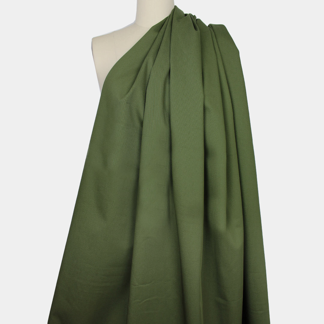 French cotton twill rainwear - olive 2.125 yd