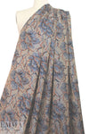 NY designer microfiber rainwear - blue/rust floral