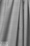 NY designer microfiber rainwear - b/w glen plaid 2 yd