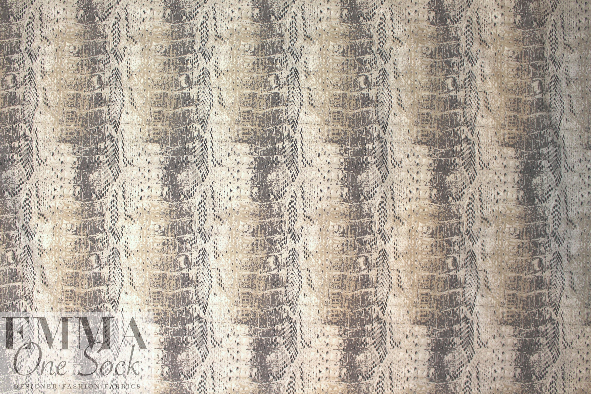 NY designer microfiber rainwear - taupey reptile 2 yd