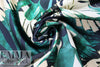 Italian microfiber printed rainwear - monstera leaves 2.875 yds