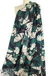 Italian microfiber printed rainwear - monstera leaves 2.875 yds