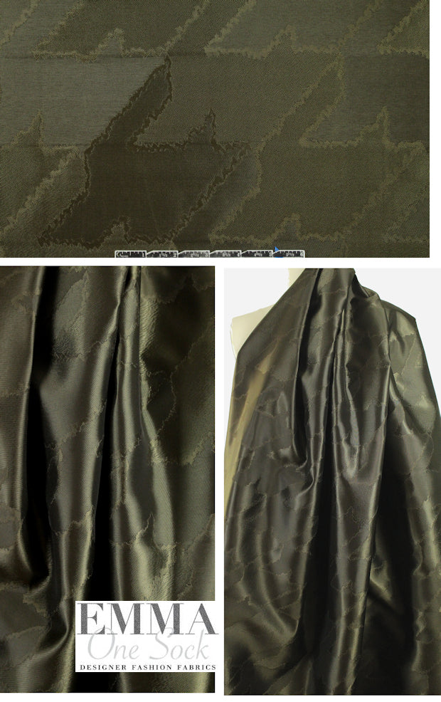The0ry houndstooth jacquard rainwear - dark olive