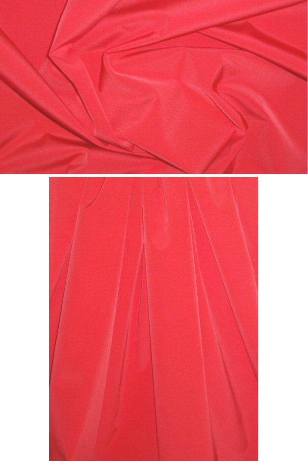NY designer faille rainwear - cherry