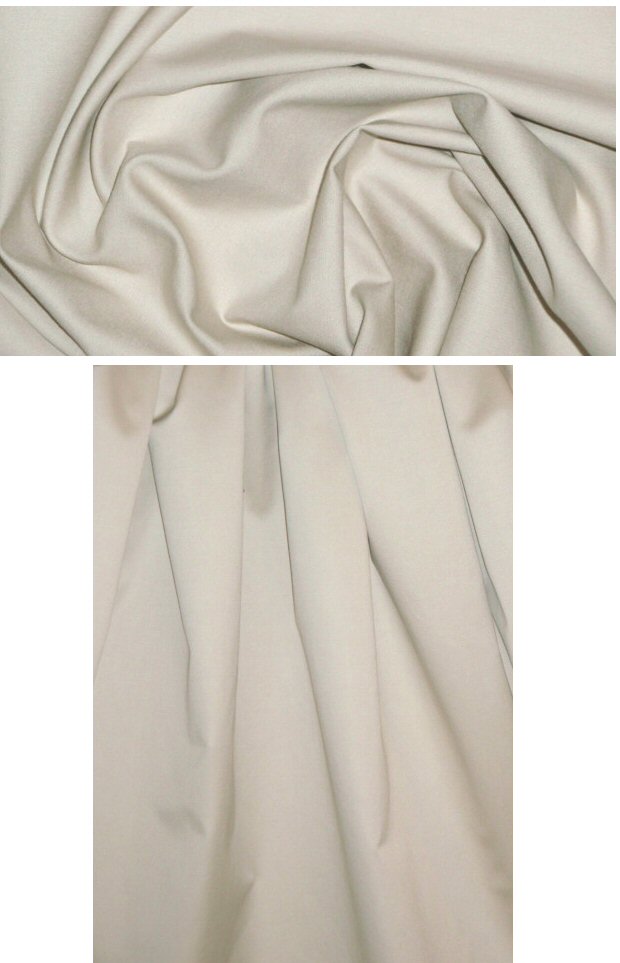 Italian light khaki cotton blend twill rainwear