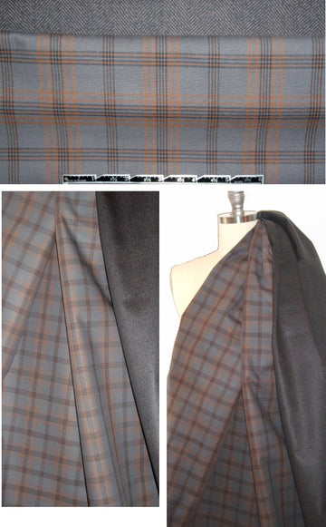 Italian cotton water-resistant jacketwear - plaid revers.