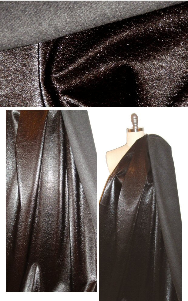 KaufmanFranc0 wool rainwear - espresso/charcoal 1.20 yds