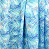 'fallen leaves' 100% ramie digital print - indigo/turquoise 1.125 yard