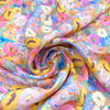 'sunflower and friends' 100% ramie digital print 1.625 yd